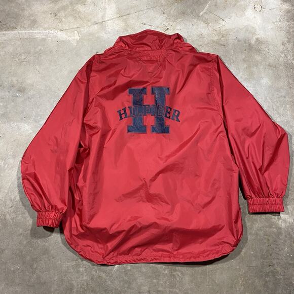 Vintage Tommy Hilfiger Jacket Mens XL Windbreaker Pullover Golf 1/4 ZipRed - Picture 4 of 10